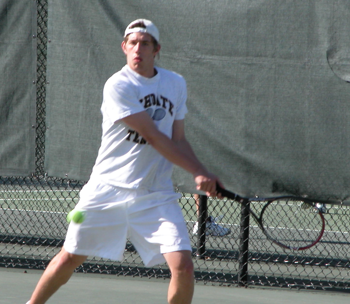 Mark Goldberg '03 prepares for a backhand.